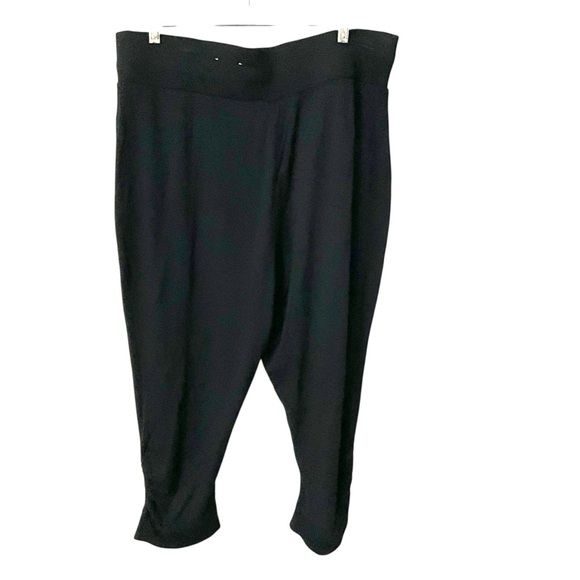 Liz Claiborne Black Pull-On Crop Joggers XL Women Lounge Casual Lightweight - Picture 3 of 7